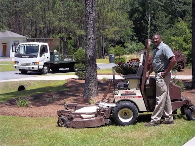 Chris Shipp, owner of Shipp Shape Lawn Service in Sylvester, GA
