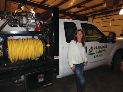 Dena Kreher, owner of Paradise Lawns in Freeburg, IL