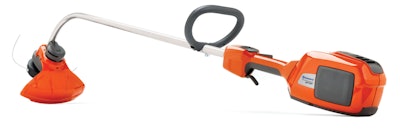 The curved 136LiL battery-powered string trimmer from Husqvarna