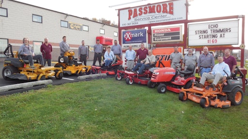The team at Passmore Service Center (from left to right): Walt Giest, Dallas Fronheiser, Robbie Rothenberger, Matt Weller, James Reifsnyder, Duane Riegner, Brian Hansley, Dale Fronheiser, Ron Riegner, Paul Lorish, Al Weinsteiger, Bill Muthersbaugh, Ed Dierolf, Brian Clemmer and Edward Holz