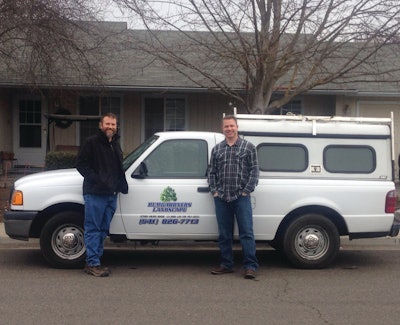 Bill (left) and Rodney Bumgardner of Bumgardners Landscape in Medford, OR