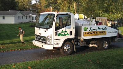 At Jonny Nichols Landscape Maintenance, 30% of sales come from lawn care.