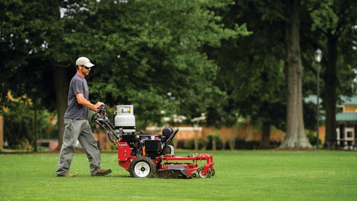 Exmark's Turf Tracer S-Series of intermediate walk-behind mowers is now offered in propane.