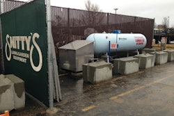 Propane tank at Smitty's Lawn & Garden Equipment in Olathe, KS.