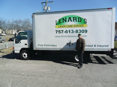 Two box trucks are Mike Lenard's pride and joy.
