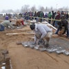Paver installation is one of many competitions at Student Career Days.