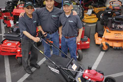 Gardenland Power Equipment owners from left to right: Ray Matsumoto, Richard Ogawa, Glenn Kurimoto