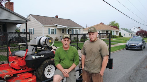 Timothy R. Finn and son Timothy J. Finn are looking to growth both the lawn and pest sides of their four-year-old business.