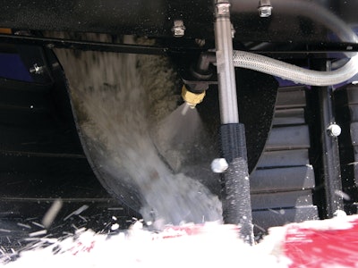 Pre-wetting salt can enhance ice-melting capability while also cutting back on waste.