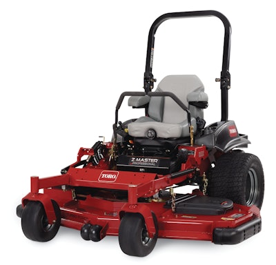 Two Toro Z Master Professional 5000 Series Mowers with Rear-Discharge Decks