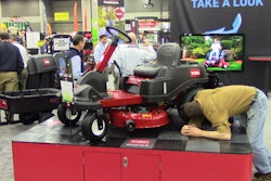 Toro TimeCutter zero-turn mower with steering wheel configuration