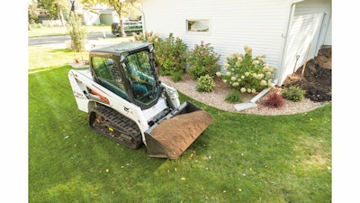 Bobcat T450 Compact Track Loader Hauling Dirt