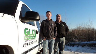 Mitch (left) and Greg Nerby of Greg's Lawn Care in Grand Forks, ND.