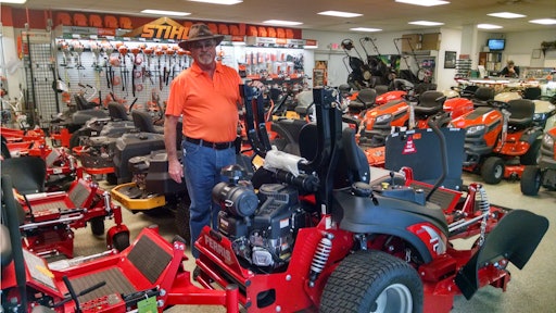 Ronnie Lingerfelt in his dealership's showroom