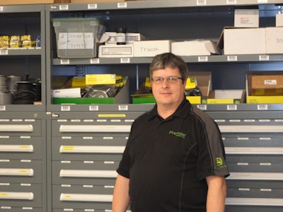 Leon Brubacher, parts manager at Premier Equipment Elmira, a John Deere dealer in Ontario, Canada.