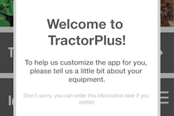 TractorPlus App welcome