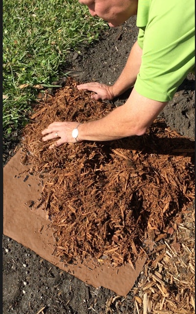 Weed Recede all-in-one weed barrier mulch bag