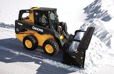 John Deere Snow Pusher on Skid Steer 55c223671329f