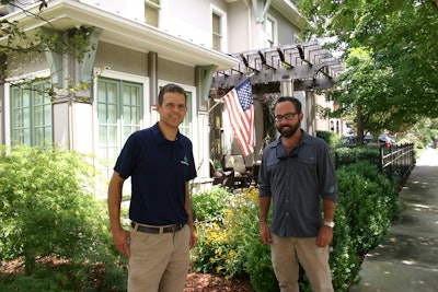 John Creasey (left) and Michael Phillips