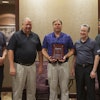 Pictured from left to right: Ian Gilworth, Country Clipper territory manager; Jay Eck, Boettcher Supply; Galen Pahls, Boettcher Supply; Carl Shivvers, Country Clipper president; Blaine Fields, Country Clipper national sales manager.