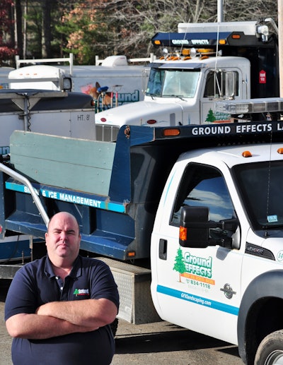 Sean Bishop, owner of Ground Effects Landscaping in Marshfield, MA