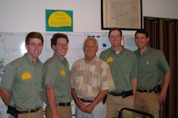 The Germann brothers in 2015 with business consultant Ed Laflamme. From left: Scott and Chris Germann, Ed Laflamme, Philip and Kyle Germann.