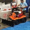 L.T. Rich Products' new Snowrator zero-turning snowplow machine with rear deicing tank.