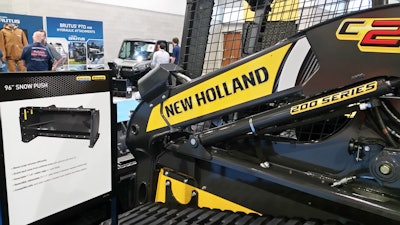 New Holland skid steers, track loaders, wheel loaders and snow attachments - including pushers, blades and snowthrowers