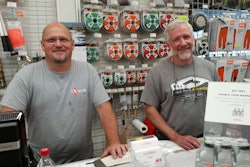 Barry Duke (right) with sales manager Stan Flowers