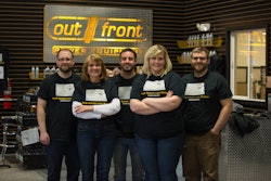 The Out Front Power Equipment Team: (from left) Nick Arndt, general manager; Peg Tweten, bookkeeper; Tom Stoneburner, technician; Leah Kelm, office administrator; Jordan Arndt, shop manager.