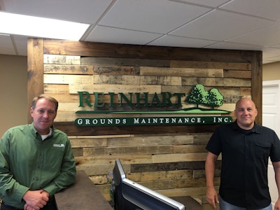 Reinhart’s general manager Joe Walters (left) with Todd Reinhart.