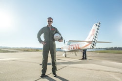 Stihl employee Andrew Findlay races in the experimental class.