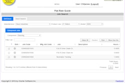 Screen shot of the OPE Flat Rate Guide