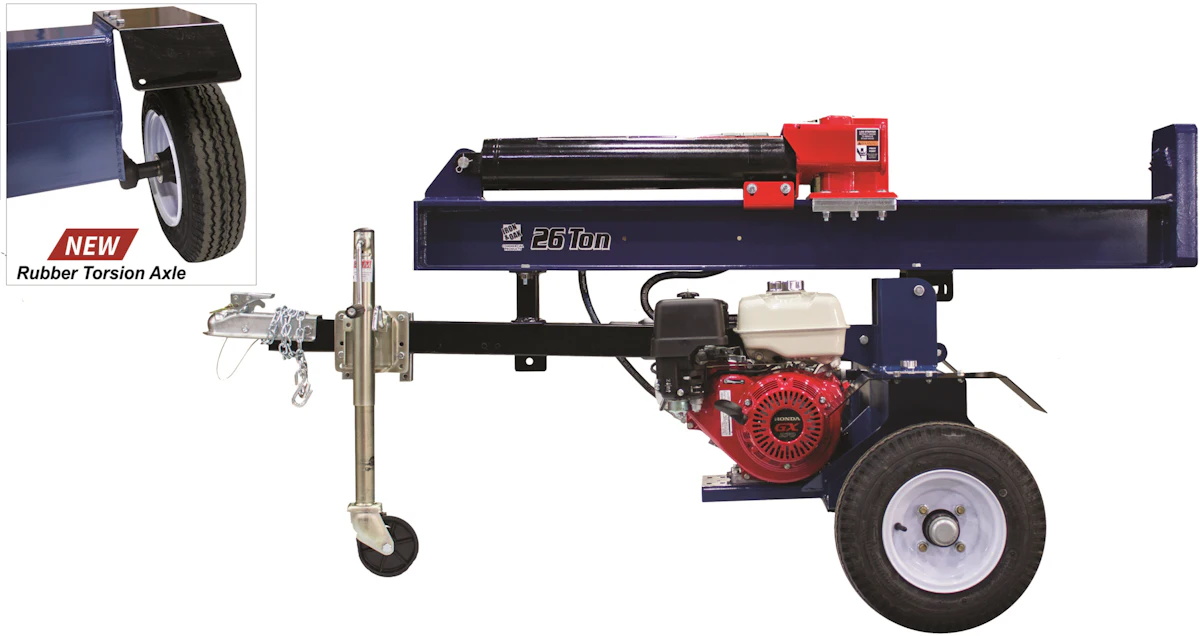 Iron & Oak’s BHVH2616GXT Torsion Axle Log Splitter From Great