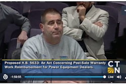Tony Gargano of Gano's Power Equipment testifies before the January 31, 2017 Connecticut General Assembly.