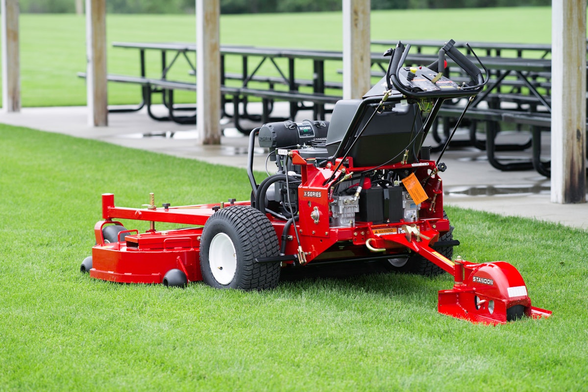 Exmark walk behind shop mower