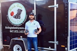 Demian Trudeau, owner of Kick Gas Lawn Care