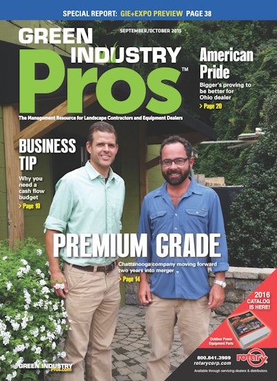 John Creasey (left) and Michael Phillips first appeared in the September/October 2015 edition of Green Industry Pros.