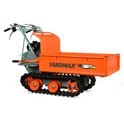 YARDMAX Power Trackbarrow with Gas Shock Assist Flatbed 589ded6211ab0