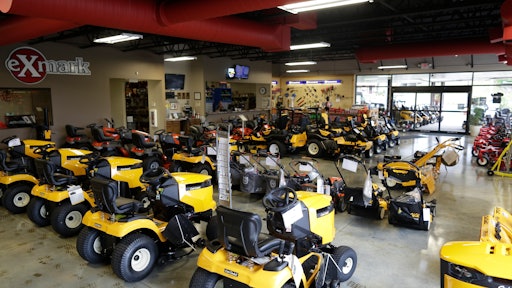 The showroom at American Pride Power Equipment in Zanesville, OH, one of Cub Cadet's top dealers.