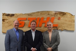 STIHL managers, employees and guests gathered in Oxford, Conn. on March 31, 2017 to celebrate the opening of the new Northeast STIHL facility. From left to right: Steve Merriam, STIHL Inc. director of sales; Casey McGrath, Northeast branch manager; Nick Jiannas, STIHL Inc. vice president of sales & marketing