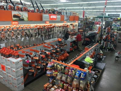 Yeagers installed the Stihl showroom last fall at the Van Buren location.