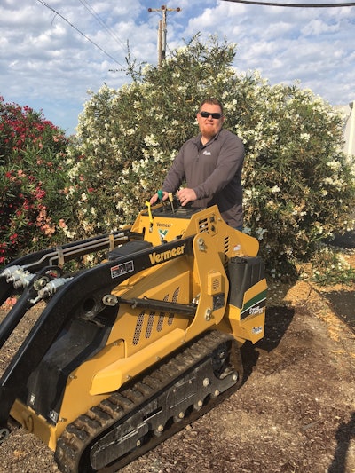 Pictured is Brandon Kyse who manages three RDO Vermeer locations.