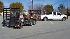Buyers Products’ landscape trailer racks save time as employees know where to look for specific equipment on each trailer.