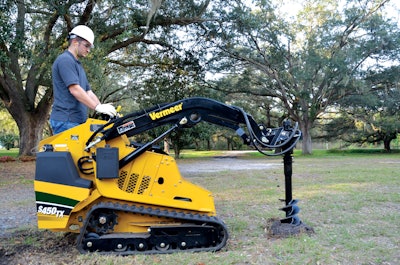 According to RDO Vermeer and Vermeer Australia, one of the most popular mini skid steer attachments is the auger.