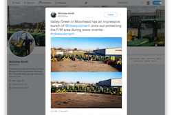 Nick Arndt, an account manager at RDO Equipment, uses Twitter to showcase his customers and the equipment solutions he’s able to provide, like this tweet.