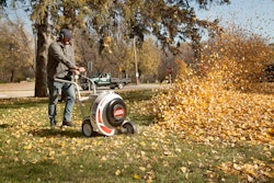 Using backpack and walk-behind leaf blowers in tandem is the best way to maximize productivity on leaf-blowing projects.