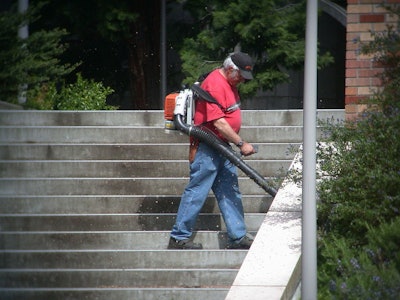 Man with leaf blower Seattle 5b3e4db256efd