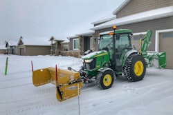 When used on tractors, certain snow attachments can be paired for added versatility.