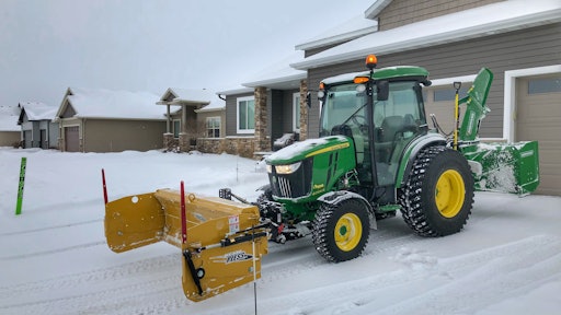 When used on tractors, certain snow attachments can be paired for added versatility.